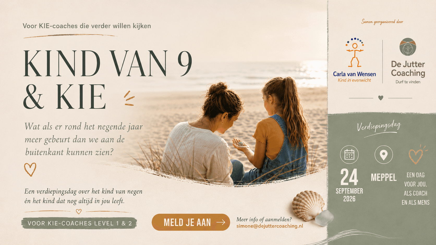 Verdiepingsdag Kind van 9 & KIE, voor KIE-coaches level 1 & 2, 24 september 2026 in Meppel